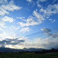 箱根の山と雲