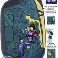 (第14版) マリー・アンジェル・クリスタル （「湖川 友謙」の画風 ）と  可変戦闘機 VFH-10 オーロラン Block- 1.5 操縦区画