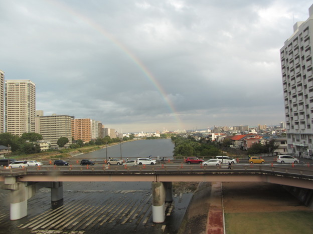 宝塚大橋と虹
