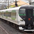 Photos: 館山駅に入線するE257系オオOM-91編成