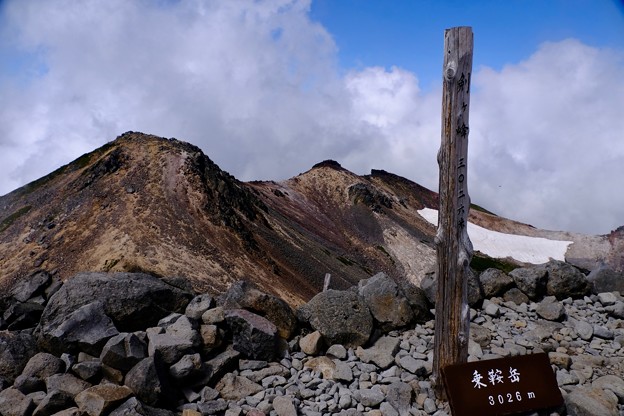 山頂に到着-長野県松本市：乗鞍岳