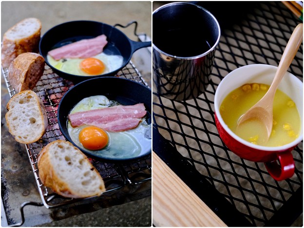 Photos: 朝食も楽し-奈良県天川村：松林オートキャンプ場