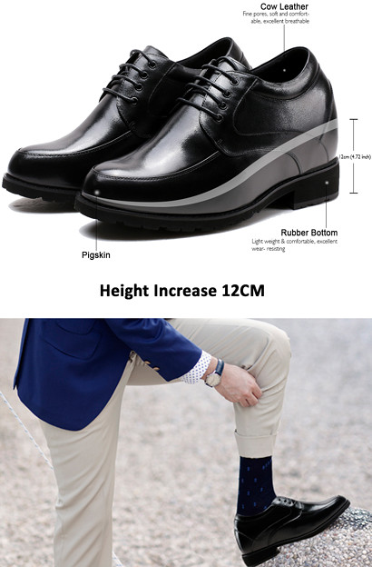 12CM Elevator Shoes High Heel Men Dress Shoes That Give You Height 4