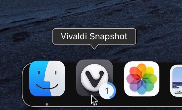 Vivaldi Snapshot 3.8：ダウンロード経過をDockアイコンに表示