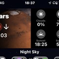 Photos: Night Skyのホーム画面ウィジェット - 2：火星の入り
