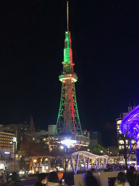 名古屋テレビ塔：クリスマスツリー仕様のイルミネーション - 5
