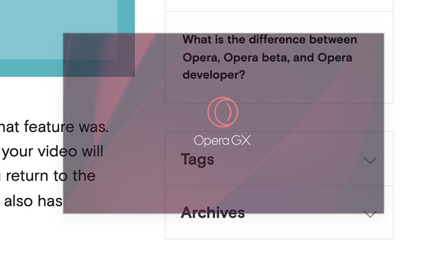 Opera 83：動画の半透明化機能 - 2