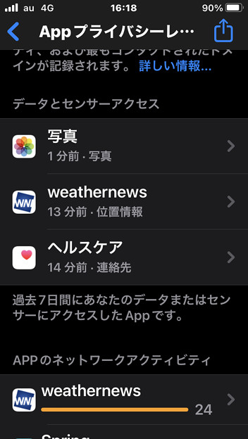iOS15.2から追加された「Appプライバシーレポート」- 1