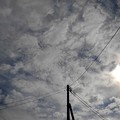 Photos: 電柱の奥の鱗雲（10月27日）