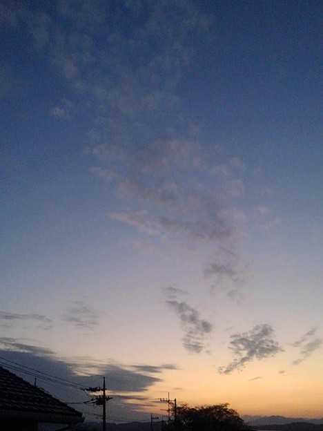 夕方の鱗雲（10月31日）