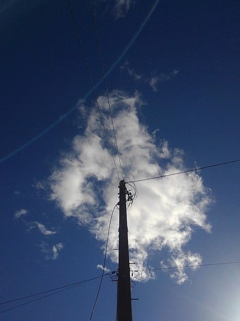 電柱と雲（12月13日）