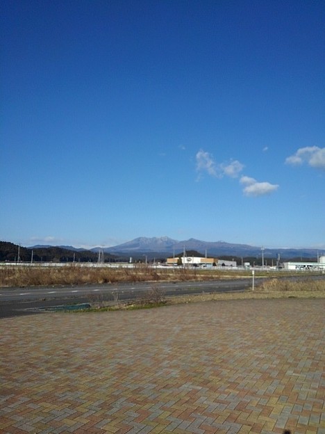 道の駅から見えた山（12月23日）