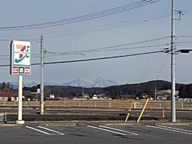 駐車場から見えた山（1月20日）