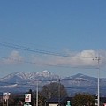 ヨークベニマルの駐車場から見えた山（3月9日）
