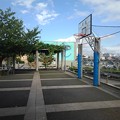 Photos: 氏家駅の駅前のバスケコート（8月18日）
