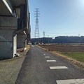 新幹線ガードも見える道（2月28日）
