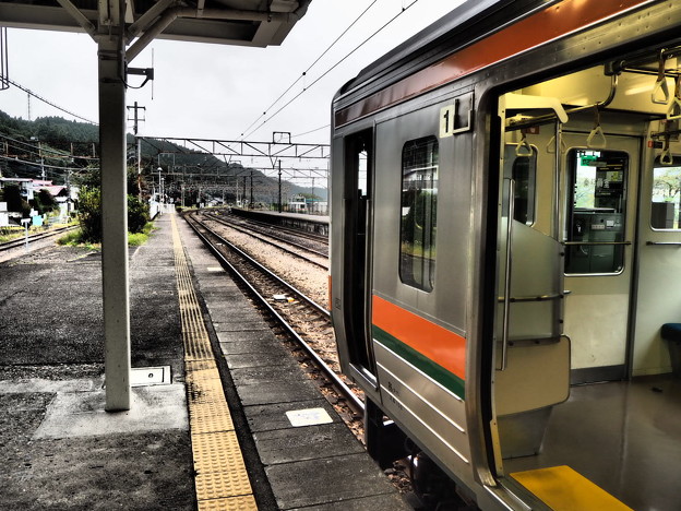 信越線の横川駅にて