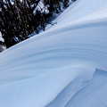 Photos: トレースの雪庇