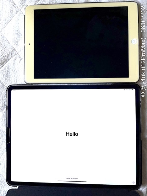 Photos: "Hello"^^6.1(Arrive5.27)Start of New"iPad Pro 5th Gen 12.9"[M1,XDR,8GB..]"thanks"7years iPadAir 1st"