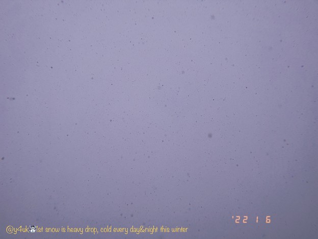1.6.2022#1st snow is heavy drop Angels, cold every day&amp;night this winter#関東初雪大雪警報#空天使に笑顔0℃明-3℃誰かの支えで