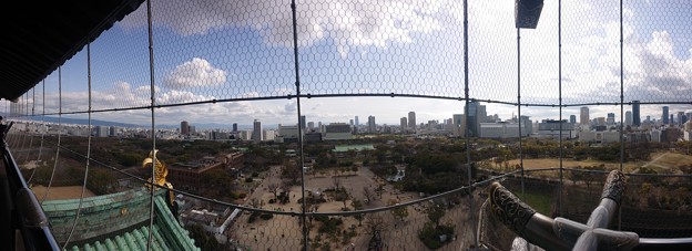 大阪城天守閣からの眺め　南方向