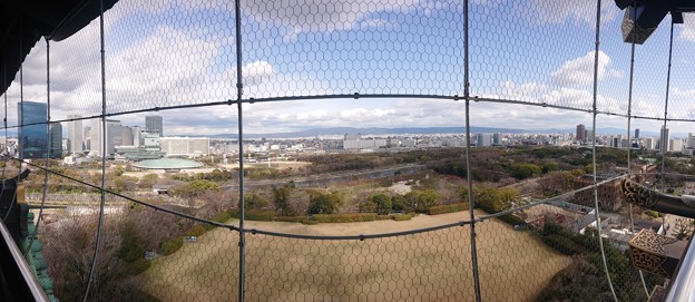 大阪城天守閣からの眺め　西方向
