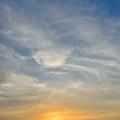 Photos: 夕陽の飛行機雲