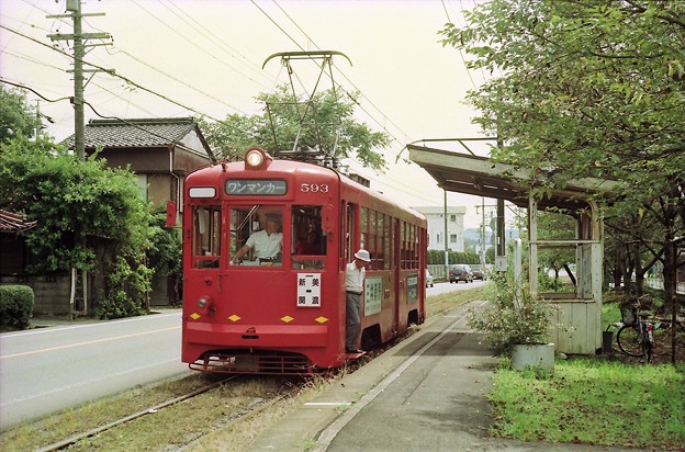 Photos: 19980808名鉄美濃町線サイドリザベーション＠神光寺