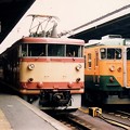Photos: 19850623クモヤ４９５－１と113系＠名古屋