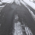 1月22日の道路の雪