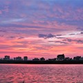 Photos: 多摩川と夕焼け