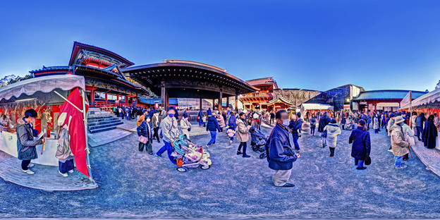 2022年1月1日　浅間神社 初詣　360度パノラマ写真