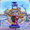 呉服町商店街　正月の装飾　360度パノラマ写真