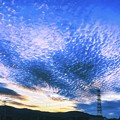 Photos: 鉄塔のある風景／いわし雲 広がる