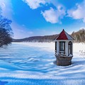Photos: 雪影の取水塔