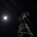 鉄塔と月