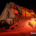 砂像の蒸気機関車