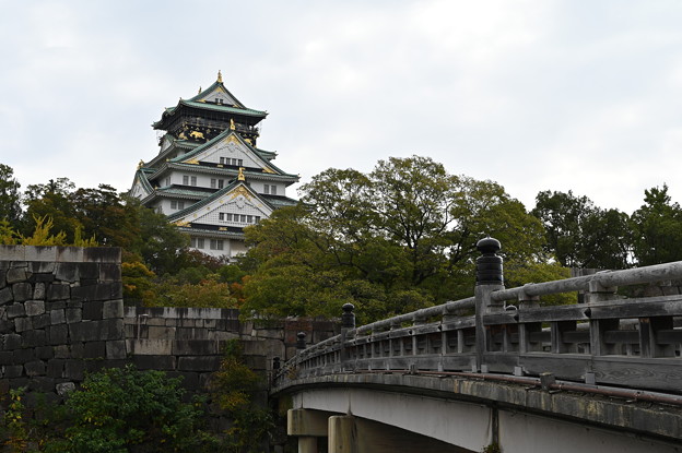 大阪城公園の極楽橋と大阪城