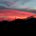 入道雲との夕焼けの色彩１
