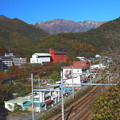 秋の水上駅からの谷川岳