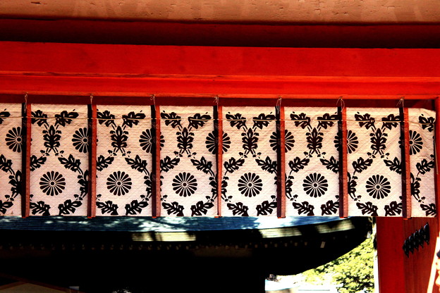 氷川神社の楼門幕