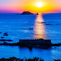 Photos: 小森海岸の夕陽