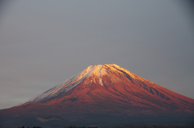 Photos: 夕日に染まる富士山