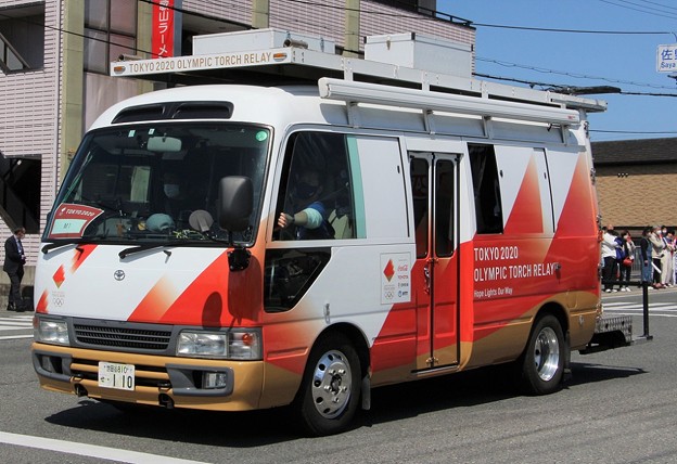 トヨタ コースター移動中継車（東京2020オリンピック仕様）