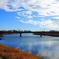 Photos: 191227_R03_青い空と白い雲・RX10M3(鶴見川) (1)