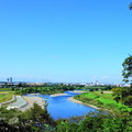 Photos: 210929_02K_青い川と空・RX10M3(多摩川台公園)