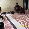 Photos: １１０絹織物へのプリント作業１