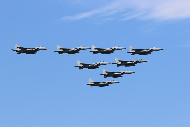 F-15J 203sqと201sqによる8機の編隊飛行