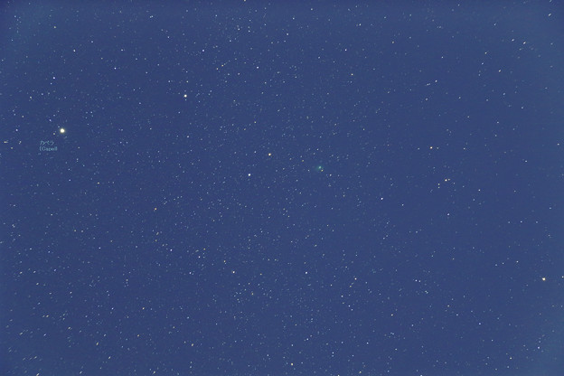 2月7日ギョシャ座のカペラとZTF彗星(C/2022 E3)
