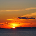 岬の夕陽